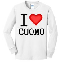 I Heart Cuomo Kids Long Sleeve Shirt