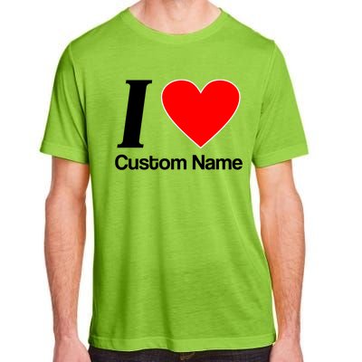 I Heart Custom Name Text Personalize Adult ChromaSoft Performance T-Shirt