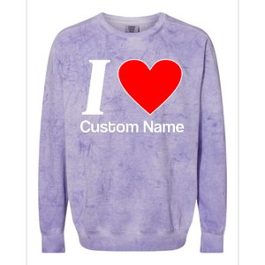 I Heart Custom Name Text Personalize Colorblast Crewneck Sweatshirt