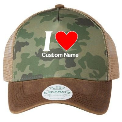 I Heart Custom Name Text Personalize Legacy Tie Dye Trucker Hat