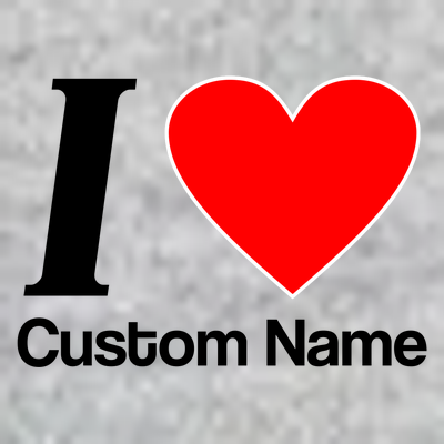 I Heart Custom Name Text Personalize T-Shirt