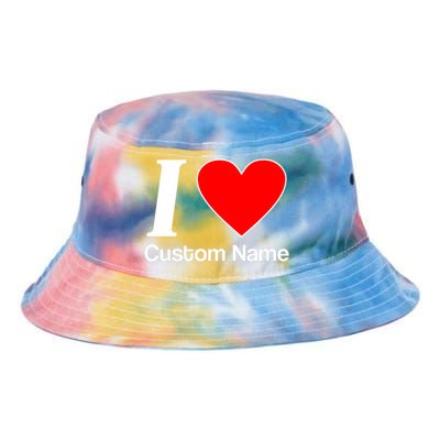 I Heart Custom Name Text Personalize Tie Dye Newport Bucket Hat