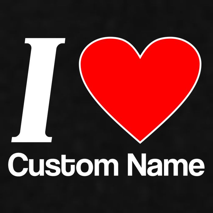 I Heart Custom Name Text Personalize Ladies PosiCharge Tri-Blend Wicking Tank