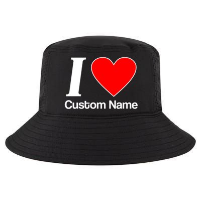 I Heart Custom Name Text Personalize Cool Comfort Performance Bucket Hat