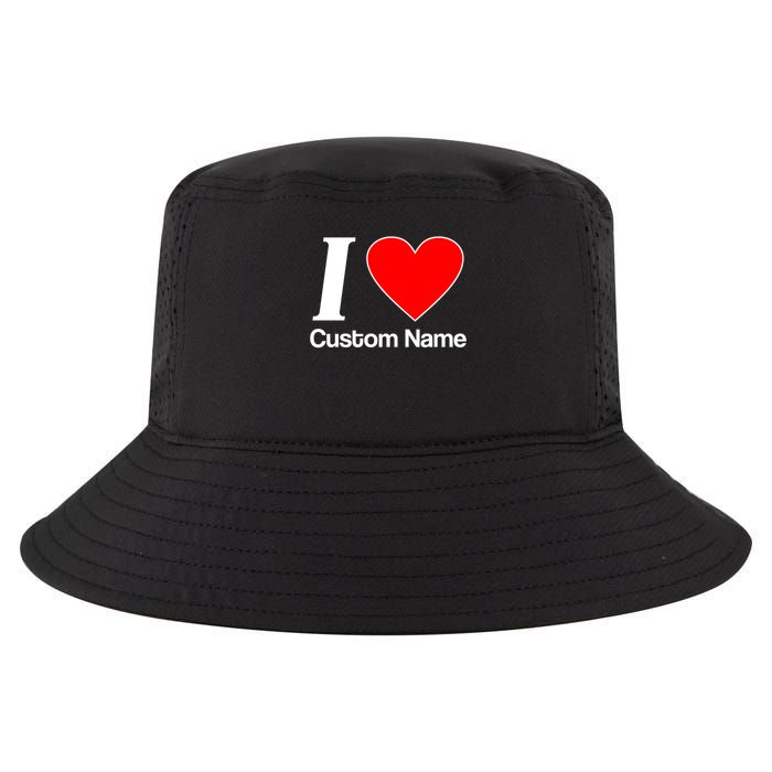 I Heart Custom Name Text Personalize Cool Comfort Performance Bucket Hat