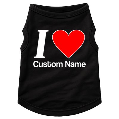 I Heart Custom Name Text Personalize Doggie Tank