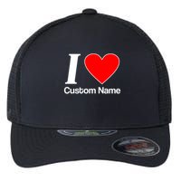 I Heart Custom Name Text Personalize Flexfit Unipanel Trucker Cap