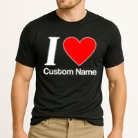 I Heart Custom Name Text Personalize Performance Shirt