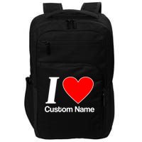 I Heart Custom Name Text Personalize Impact Tech Backpack