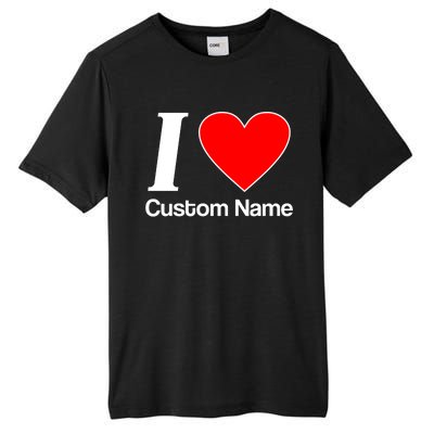 I Heart Custom Name Text Personalize Tall Fusion ChromaSoft Performance T-Shirt