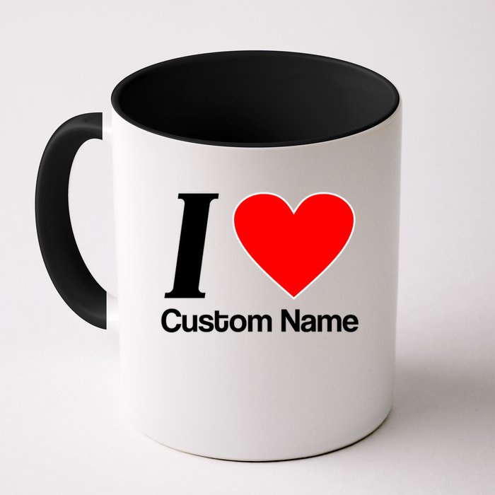 I Heart Custom Name Text Personalize Mug