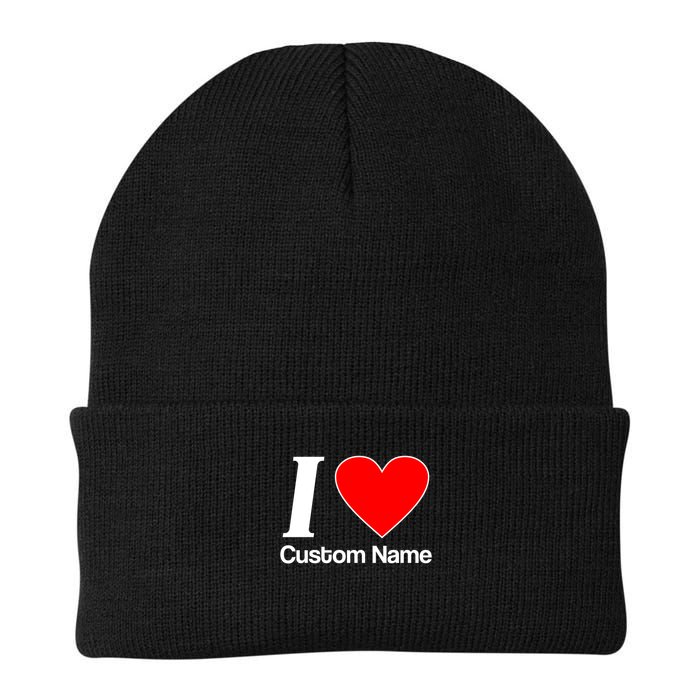I Heart Custom Name Text Personalize Knit Cap Winter Beanie