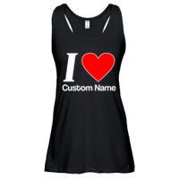 I Heart Custom Name Text Personalize Ladies Essential Flowy Tank