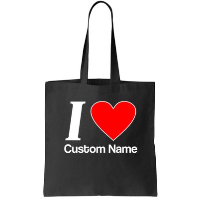I Heart Custom Name Text Personalize Bag