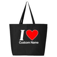 I Heart Custom Name Text Personalize 25L Jumbo Tote