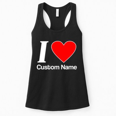 I Heart Custom Name Text Personalize Womens Tank Top