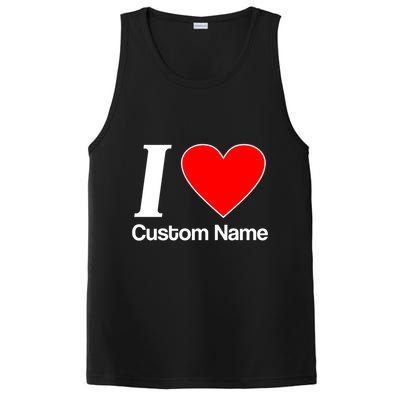 I Heart Custom Name Text Personalize PosiCharge Competitor Tank