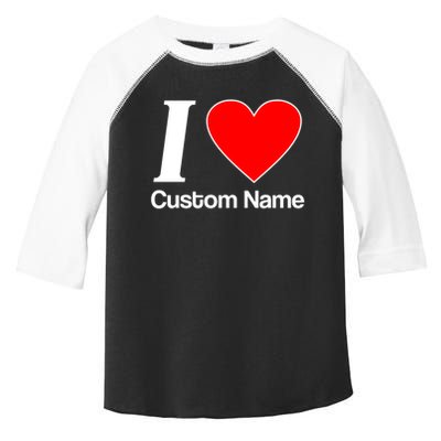 I Heart Custom Name Text Personalize Toddler Fine Jersey T-Shirt