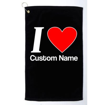 I Heart Custom Name Text Personalize Golf Towel