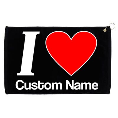 I Heart Custom Name Text Personalize Grommeted Golf Towel