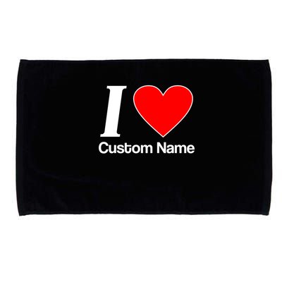 I Heart Custom Name Text Personalize Microfiber Hand Towel