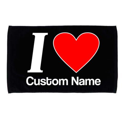 I Heart Custom Name Text Personalize Microfiber Hand Towel