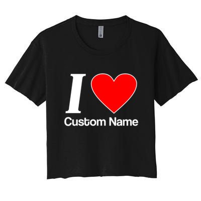 I Heart Custom Name Text Personalize Crop Top