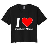 I Heart Custom Name Text Personalize Crop Top