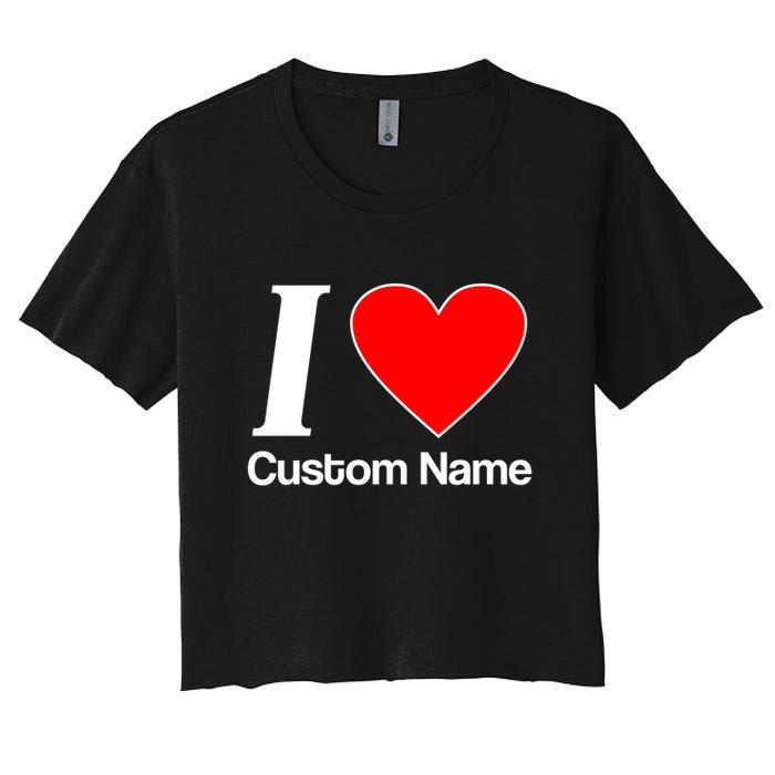 I Heart Custom Name Text Personalize Crop Top