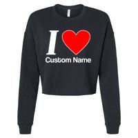I Heart Custom Name Text Personalize Cropped Pullover Crew