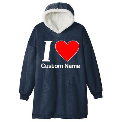 I Heart Custom Name Text Personalize Hooded Wearable Blanket