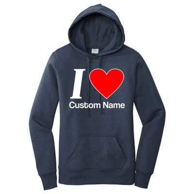 I Heart Custom Name Text Personalize Women's Pullover Hoodie