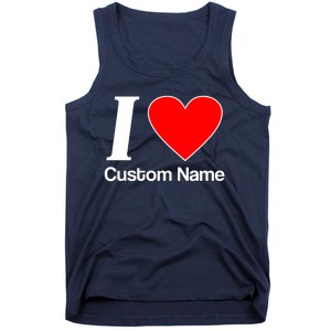 I Heart Custom Name Text Personalize Tank Top