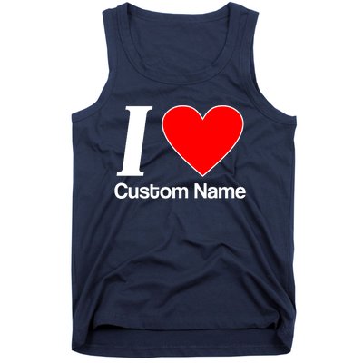 I Heart Custom Name Text Personalize Tank Top