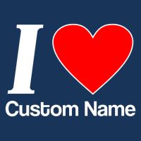 I Heart Custom Name Text Personalize Infant Baby Jersey Bodysuit