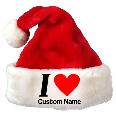 I Heart Custom Name Text Personalize Premium Christmas Santa Hat