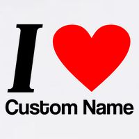 I Heart Custom Name Text Personalize Garment-Dyed Sweatshirt