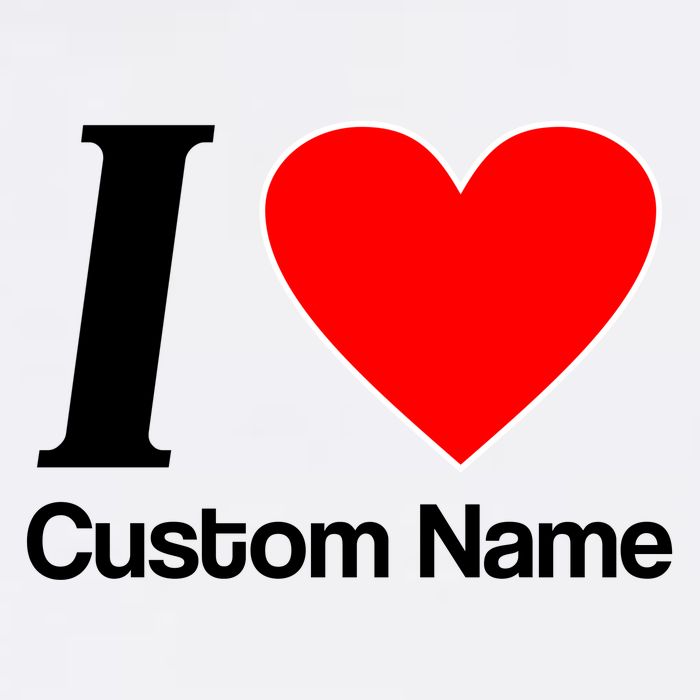 I Heart Custom Name Text Personalize Garment-Dyed Sweatshirt