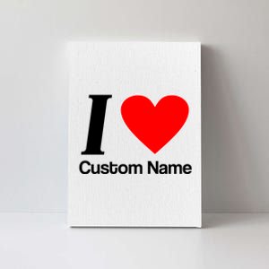 I Heart Custom Name Text Personalize Canvas