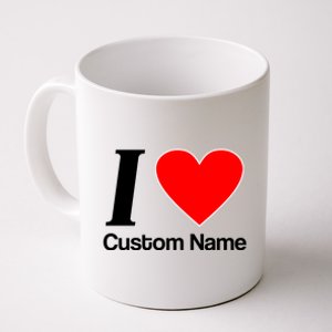 I Heart Custom Name Text Personalize Coffee Mug