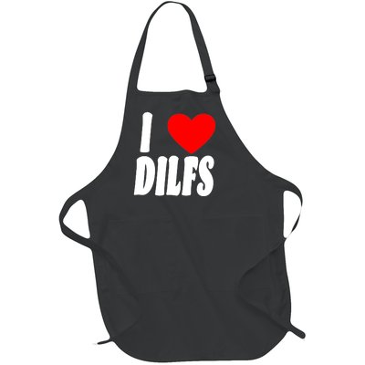 I Heart Dilfs Full-Length Apron With Pockets