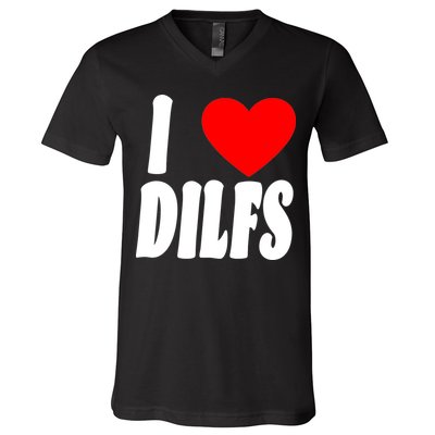 I Heart Dilfs V-Neck T-Shirt