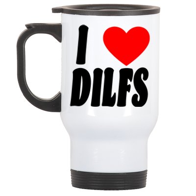 I Heart Dilfs Stainless Steel Travel Mug