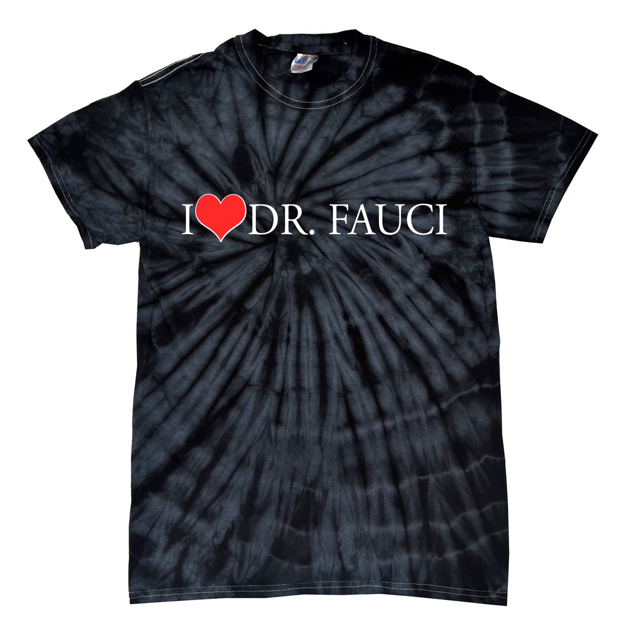 I Heart Dr Fauci Tie-Dye T-Shirt