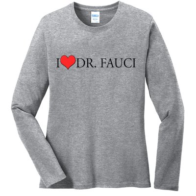 I Heart Dr Fauci Ladies Long Sleeve Shirt