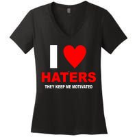 I Heart Haters Women's V-Neck T-Shirt
