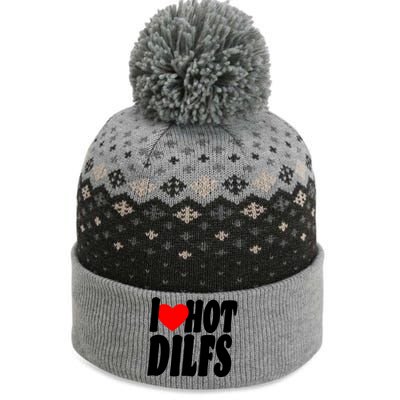 I Heart Hot Dilfs The Baniff Cuffed Pom Beanie