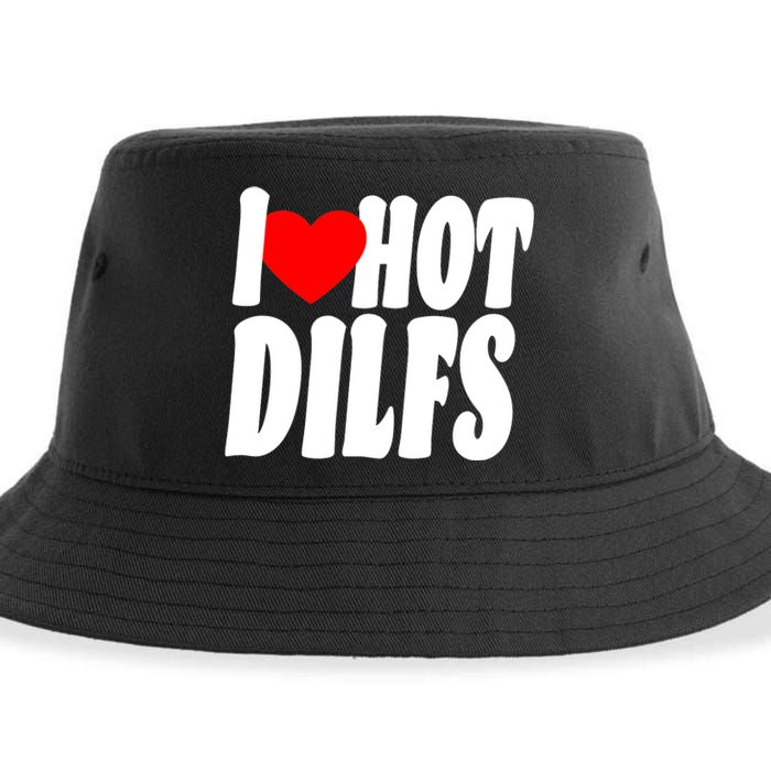 I Heart Hot Dilfs Sustainable Bucket Hat