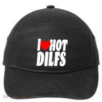 I Heart Hot Dilfs 7-Panel Snapback Hat