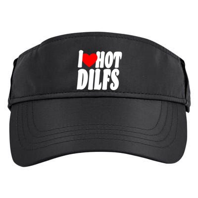 I Heart Hot Dilfs Adult Drive Performance Visor